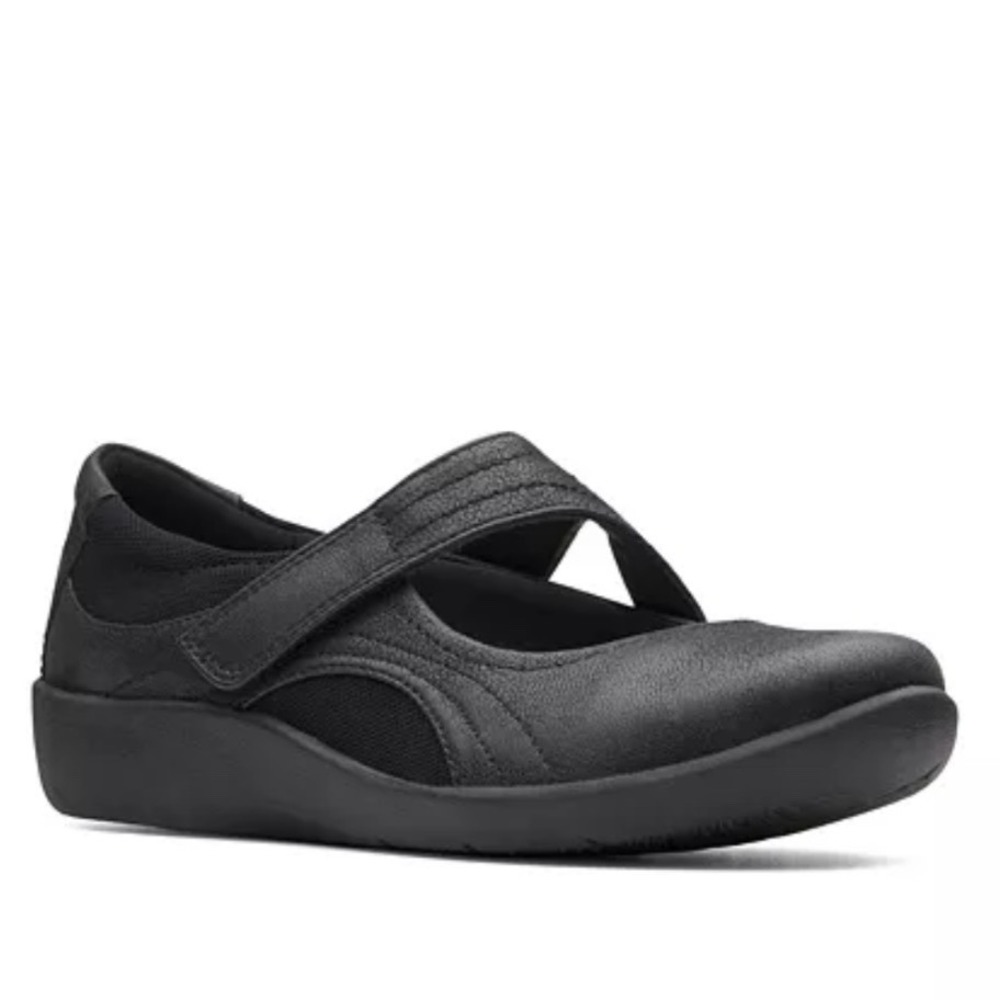 Clarks Cloudsteppers Sillian Bella Navy Blue Mary Jane Flats Women's Size 11 $90